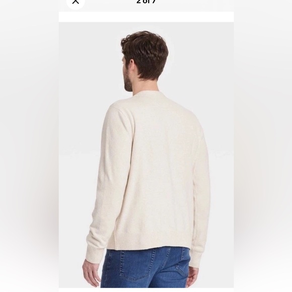 Goodfellow & Co Men's Cream Cardigan - Picture 3 of 7